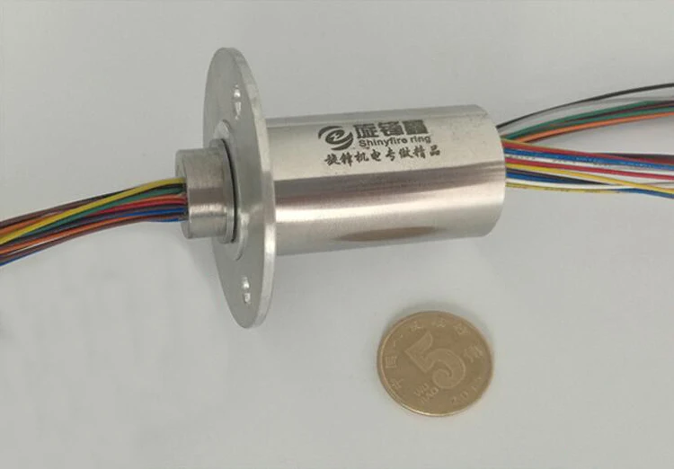 

Stainless Steel Precision Slip Ring Hole Capsule Slip Rings 20mm Out Dia. 12/18/24/36 Channels 5A Large Current Mini Slipring