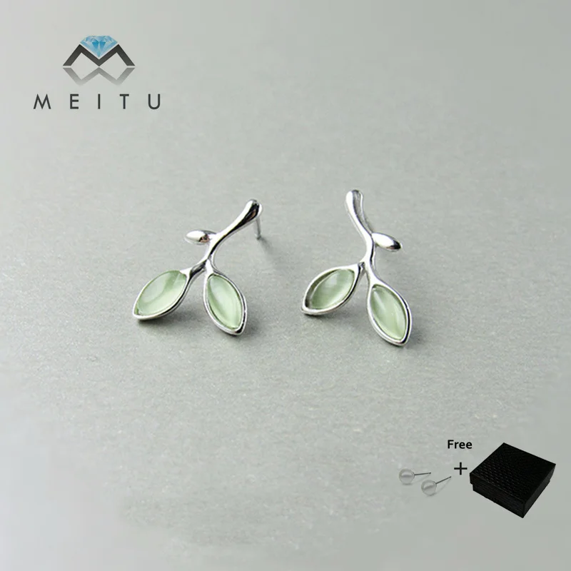 

Real Sterling S925 Silver Fashion Fairy earrings for Women birthday present jewelry Cute Romantic style ear stud E-64