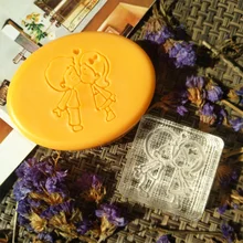 Природные ручной акрил прижимка для мыла форма для выпечки главе Мини diy свадебный обычай узоры органический 0403