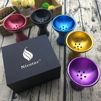 

Good Quality Aluminum Niceter Hookah Shisha Bowl Head For Charcoal Hose Hookahs Accessories Smoking Head Heat Resistant