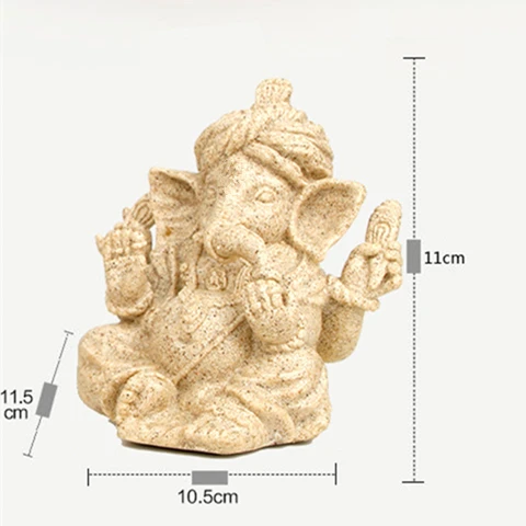 Elephant 27-11cm Украшение дома природный песчаник индийский бог Ганеш Статуэтка религиозный индуистский слон Бог Статуи фэншуй Слон-голова Будды - Цвет: Elephant 27-11cm