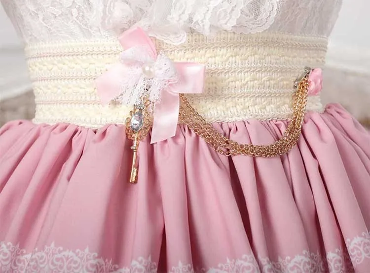 Высокое качество милые женские юбки розовые с принтом Kawaii юбки Лолита Сладкая розовая кружевная юбка принцессы эластичная юбка с высокой талией Большие размеры SK