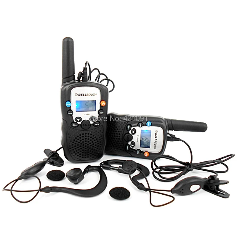 Мини T 388 Радио Двухканальные рации 0.5 Вт UHF для детей ЖК дисплей Дисплей с