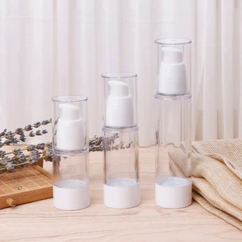 

Empty Vacuum Pump Toilet Vessel Cosmetic Bottle Mini Transparent Lotion Bottle