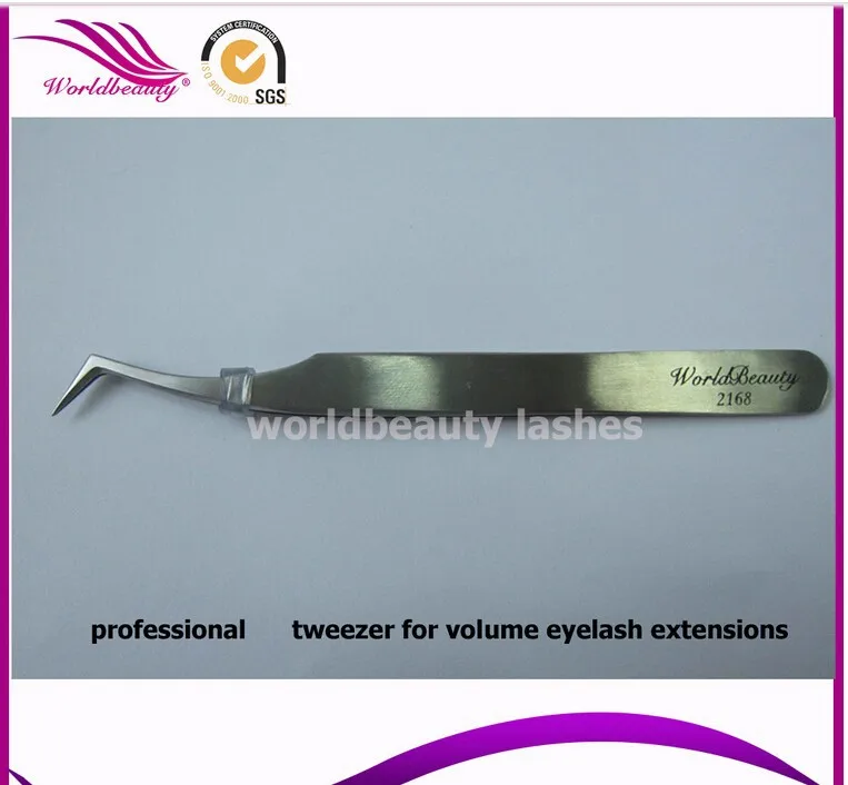 

Two different kinds of tweezers!1 pcs Russian volume tweezer and 1pcs 2168 tweezer for 3D/6D eyelash extensions 2Pcs/lot