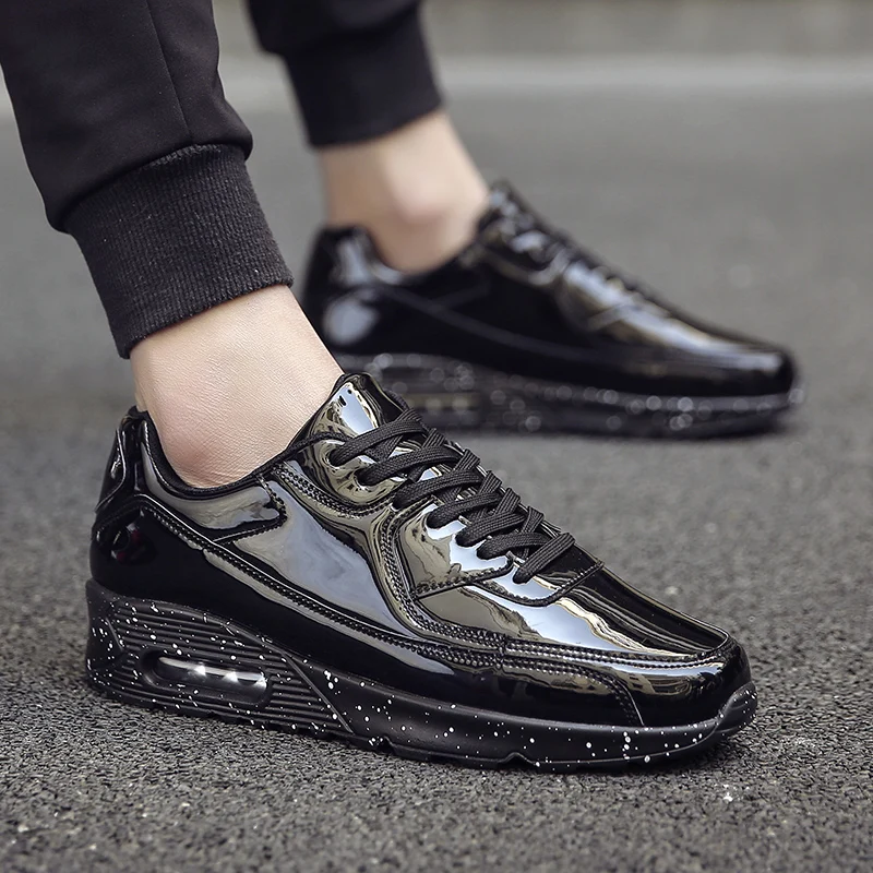 حذاء رجالي أحذية رياضية الذهب الشظية تنفس رجل حذاء كاجوال Zapatillas Hombre مريحة مشرق شقة حذاء Chaussures