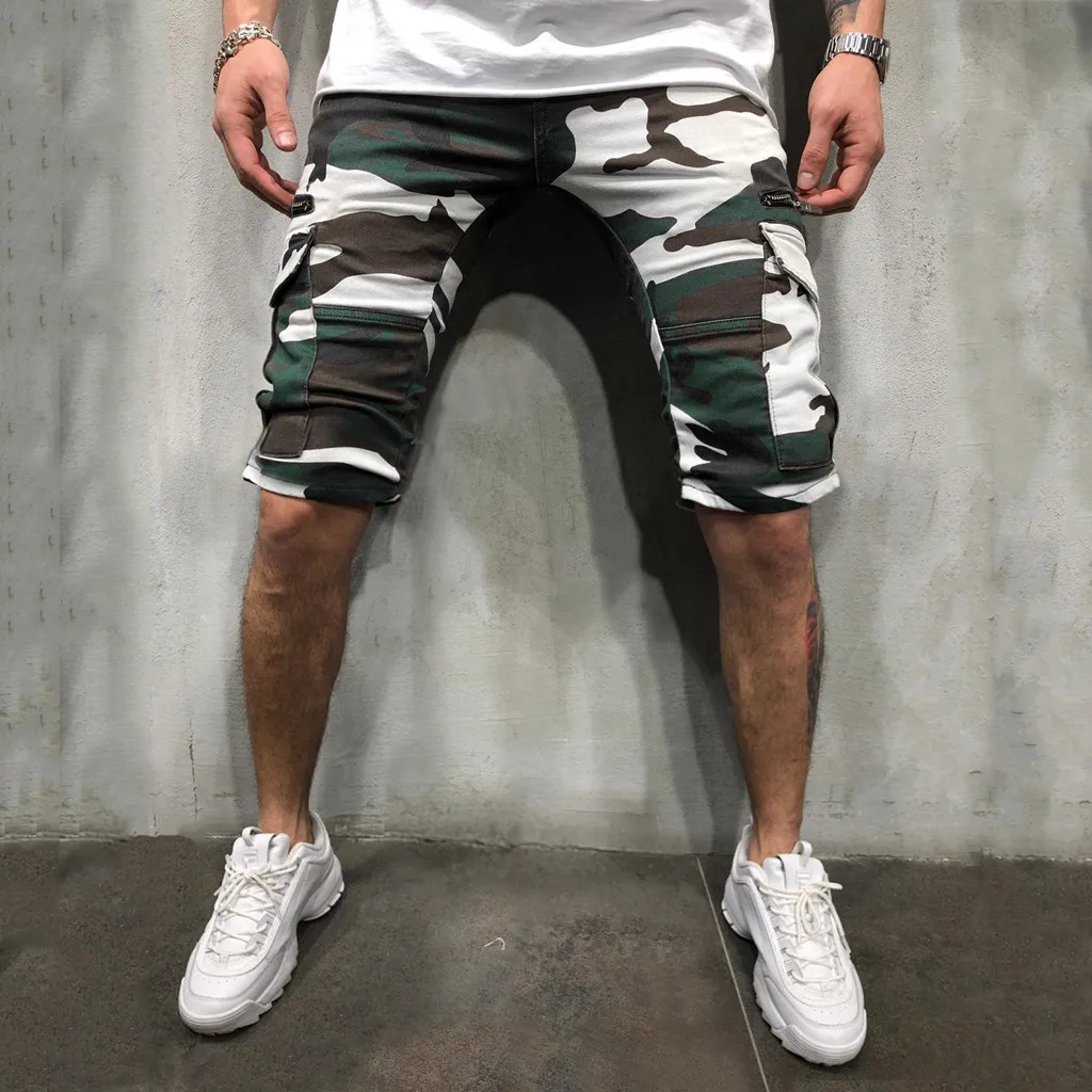 Мужские шорты, спортивные камуфляжные ремни, летние повседневные свободные спортивные штаны, шорты на шнурке, мужские шорты