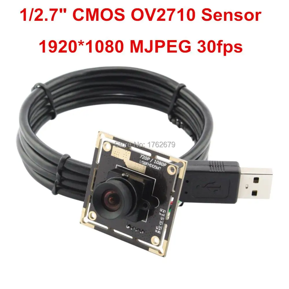 

2Megapixel 1920*1080 full hd camera module 100 degree no distortion lens Ominivison OV2710 cmos mini USB camera 2mp
