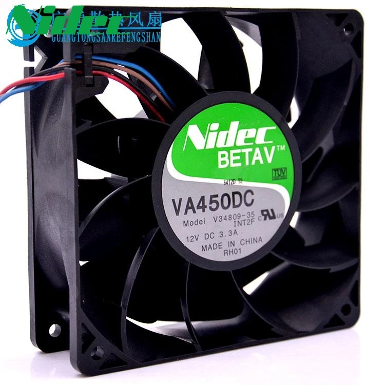 Nidec VA450DC V34809-90 супер сильный 12 В 3.3A 12 см 120 мм осевой сервер инвертор процессор компьютер Охлаждающие вентиляторы