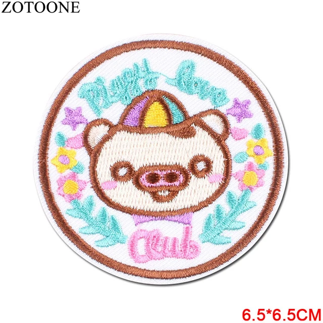 ZOTOONE Round UFO Parches Embroidered Iron on Patches For Clothing DIY Motif Stripes Clothes Stickers Alien Astronaut Badges E 14