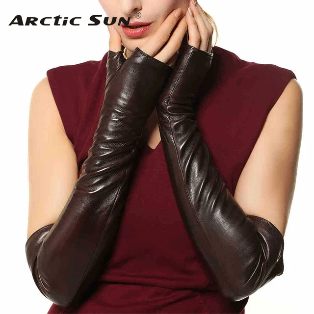 women fingerless leather gloves  Gloves fashion, Fingerless leather gloves,  Leather gloves