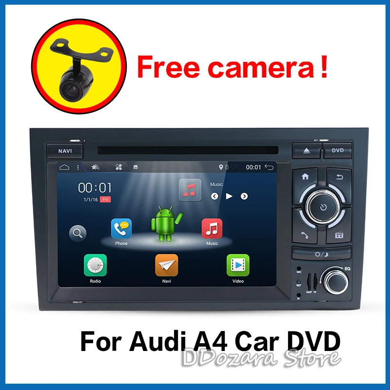

Car Multimedia player Android 7.1 GPS 2 Din Autoradio Stereo System For Audi/A4 QuadCore 2GB RAM wifi Car DVD Player