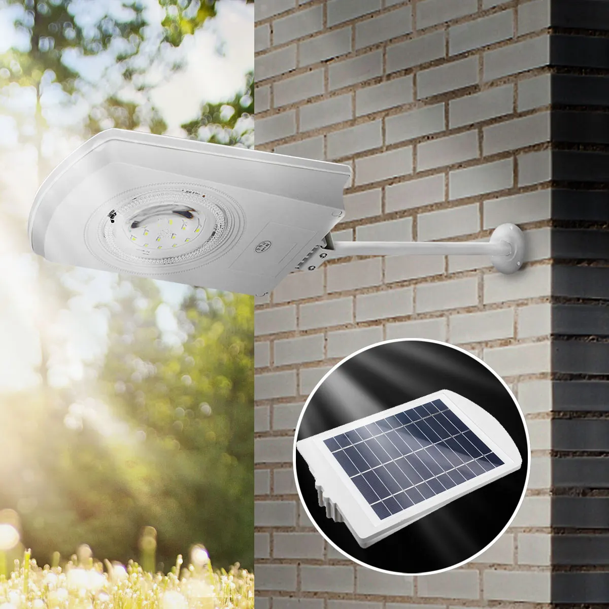 

15W Outdoor Garden Waterproof Solar Light Motion Sensor Wall Lamp IP65 Easy to Install Energy-save Eco-friendly High Efficiency