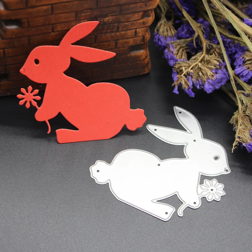 Easter Jumping Rabbit Metal Cutting Dies DIY Scrapbooking Embossing