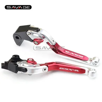 

For SUZUKI GSX-R/GSXR 1000 GSXR1000 2007-2008 Motorcycle Adjustable Folding Extendable Brake Clutch Lever Red+Silver