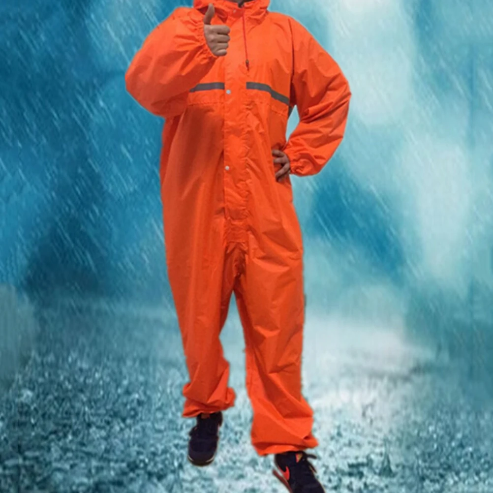 1 шт., модный дождевик для мужчин и женщин, дождевик, дождевик, водонепроницаемый, ветрозащитный, соединенный плащи, комбинезоны, электрический мотоцикл - Цвет: Orange