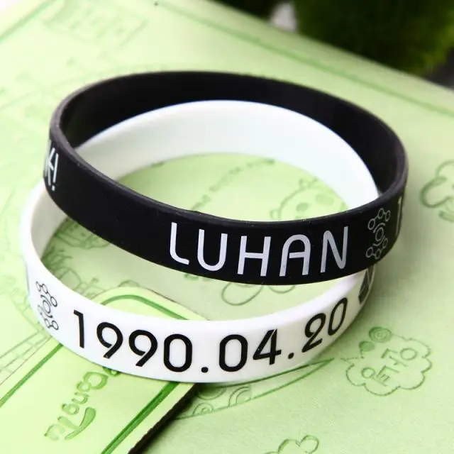 New K-POP EXO MAMA LUHAN birthday silicone bracele...