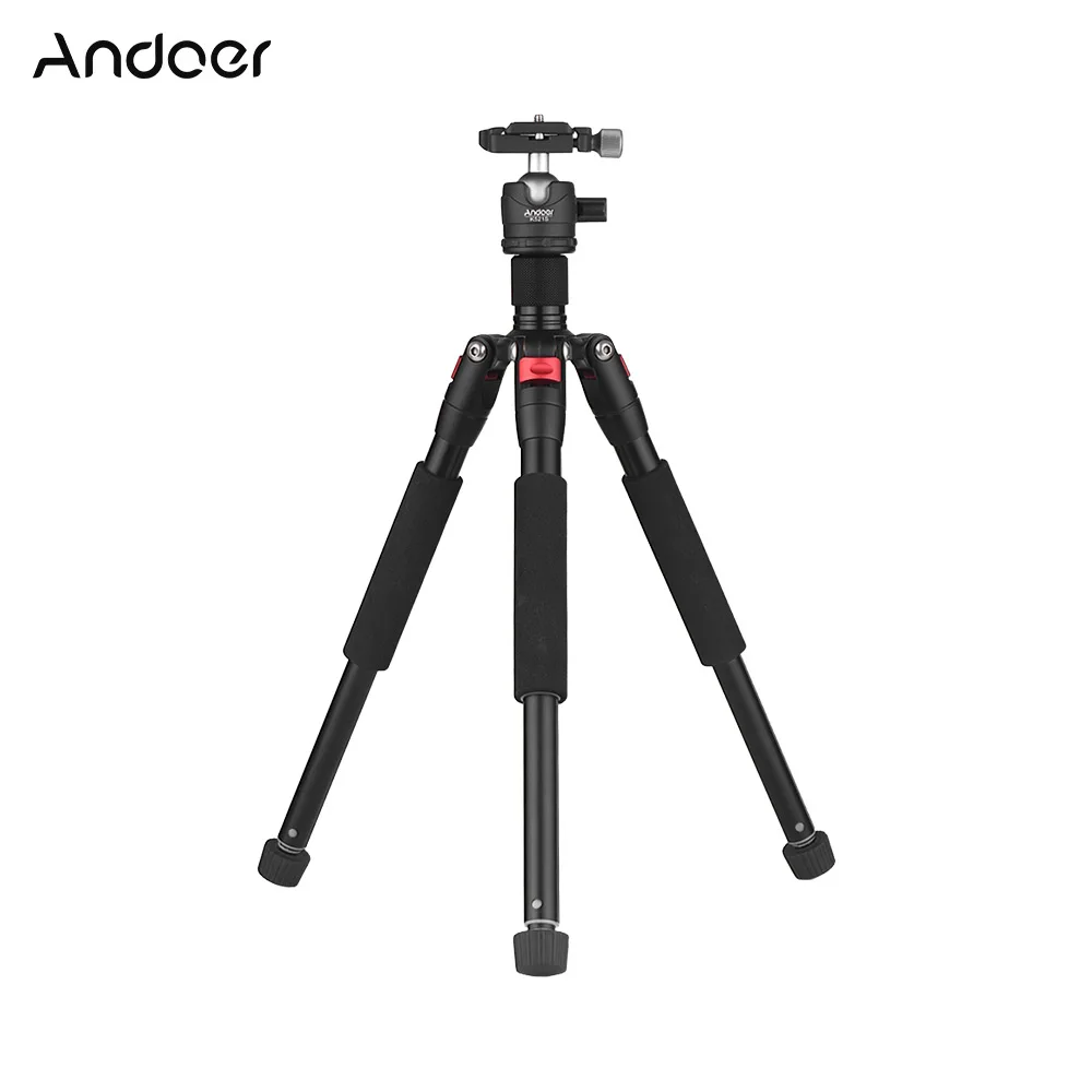 Andoer K521S портативный выдвижной штатив из алюминиевого сплава с низким центром тяжести 1/" винт для Canon Nikon sony DSLR ILDC камер