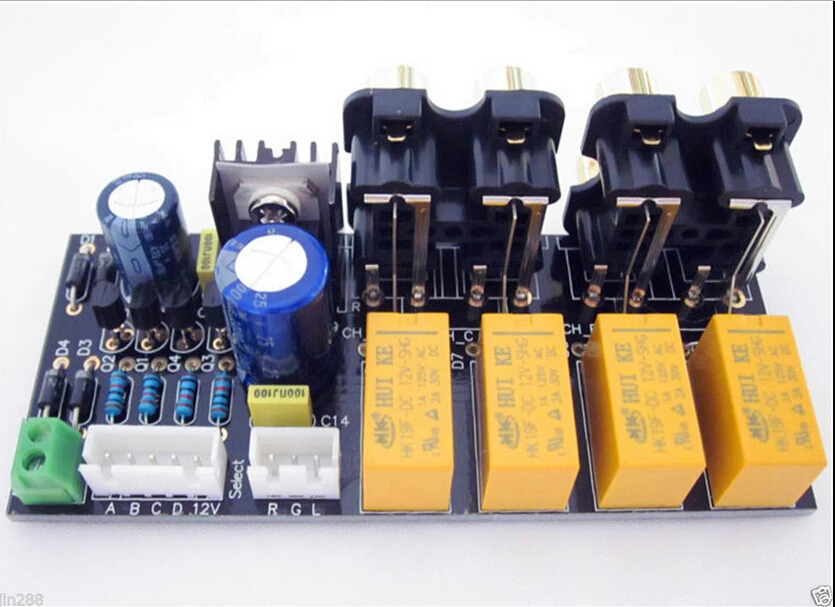 Audio Input signal Selector Relay Board/ Signal switching amplifier