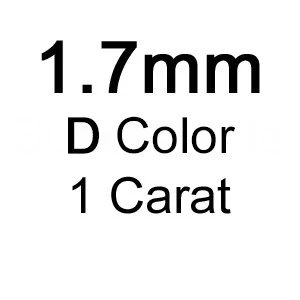 Фабрика 0,8 мм 0,9 мм 1 мм белый круглый свободный D сорт муасанитов 1 карат/упаковка для продажи - Цвет: 1.7mm-1carat-D