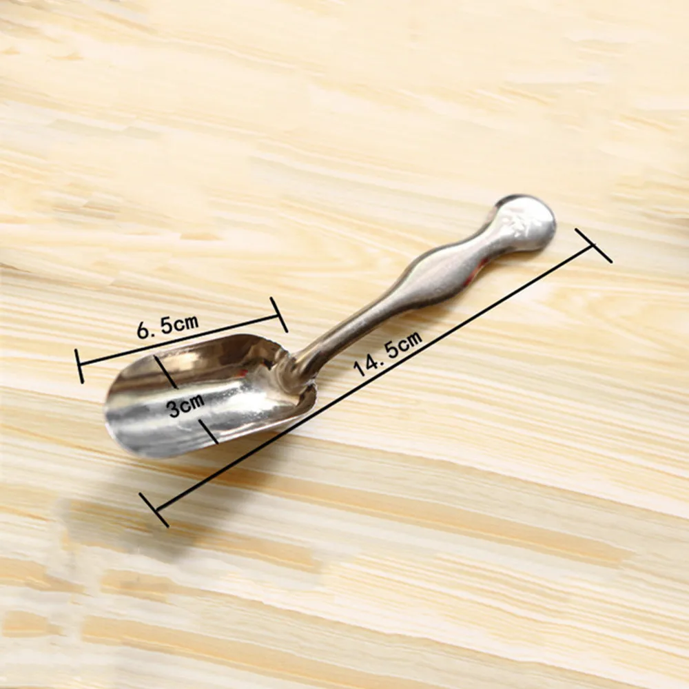 Новинка 1 шт. ложки лопатки из нержавеющей стали простой шпатель чайный набор аксессуары кофейные бобы порошок Шпатель Посуда подарок