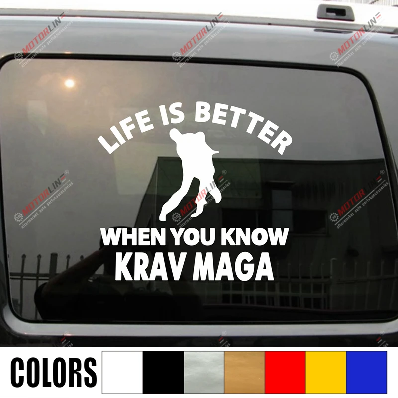 Life is better when you know Krav Maga Combat IDF Decal Sticker Car Vinyl pick size color no bkgrd | Автомобили и мотоциклы