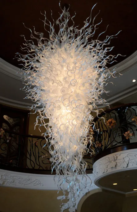 

New Household Items Villa Home Decorations Stair Led Light Pendant Luxury Hand Blown Glass Crystal Chandelier