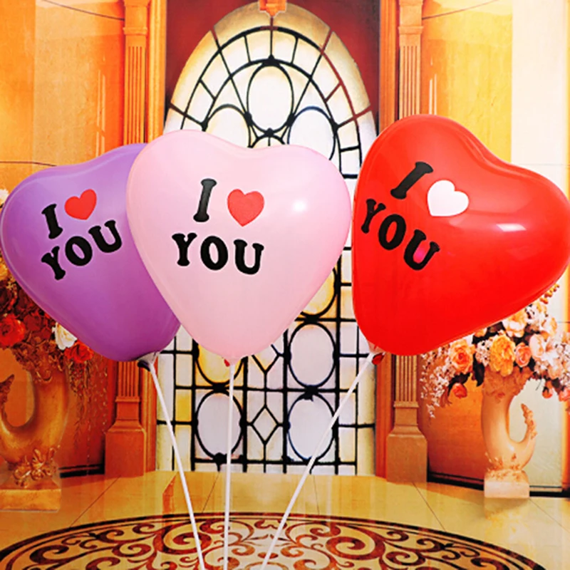 

2018 Hot 10PCS Romantic Love Heart Shape Latex Party Ballons Baby Shower Decorations Toys