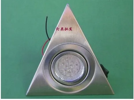 3pcs lot Modern 220V 1 2W Triangle font b LED b font Under Cabinet Light with