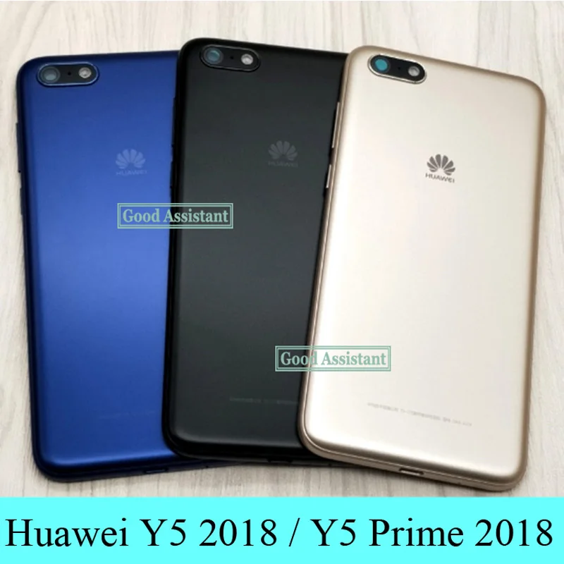 Синий/золотой/черный 5,45 дюймов для huawei Y5 /для huawei Y5 prime задняя Батарея крышка дверца батарейного Корпус задняя Стекло запчасти