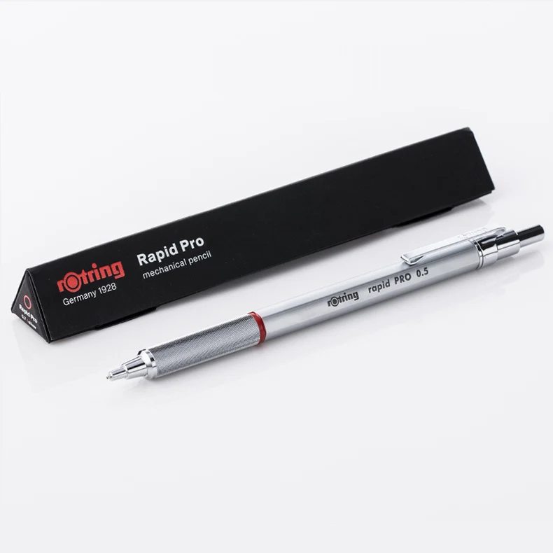 Rotring Rapid Pro металлический механический карандаш 2,0 мм/0,5 мм 0,7 мм черный/серебристый высококачественный автоматический карандаш для рисования