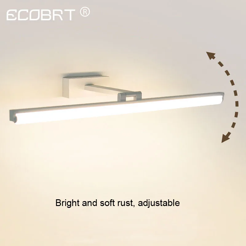 ECOBRT настенный светильник Led подсветка для зеркала в ванной комнате черный/белый
