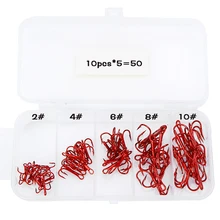 Супер острый Якорный крючок 50 шт./лот тройные рыболовные крючки красный никель Высокоуглеродистая сталь тройные Крючки для рыбалки Pesca