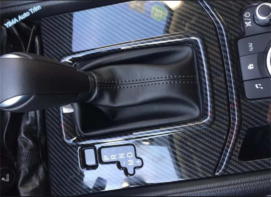 Us 32 64 18 Off Lapetus Auto Styling Shift Gear Stalls Gearshift Panel Cover Trim Carbon Fiber Color Fit For Mazda Cx 5 Cx5 2017 2018 2019 Abs In