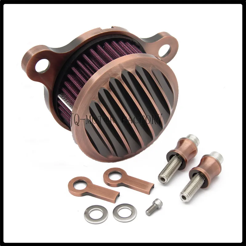 Motorcycle modified Bronze CNC aluminum vintage air intake filter cleaner for Harley Sportster XL 883/1200 2004