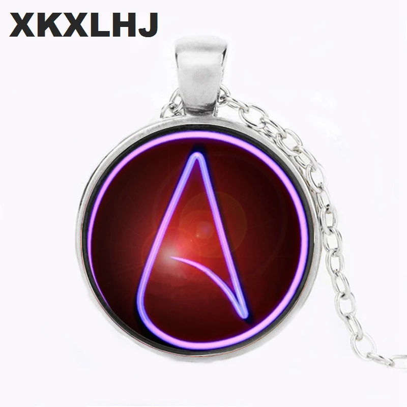 XKXLHJ лидер продаж ожерелье с подвеской в виде символа атеиста стеклянный купол