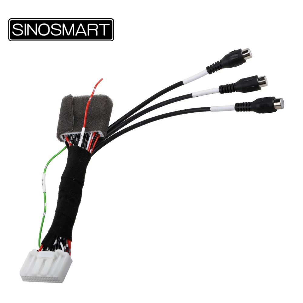 

SINOSMART C28D 28 PIN Connection Cable for Toyota OEM Monitor Aux Audio & Video In without Damaging the Car Wiring