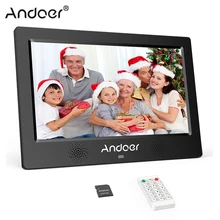 Andoer 10,1 дюймов цифровая фоторамка HD 1024*600 TFT-LED экран электронный альбом фото Музыка Видео Цифровая фоторамка хороший подарок