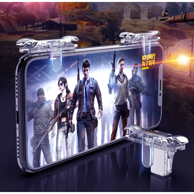

Transparent For PUBG Mobile Trigger Free Phone game Gamepad Fire Button Aim Key Mobile Games Smart phone Shooter Controller 2019