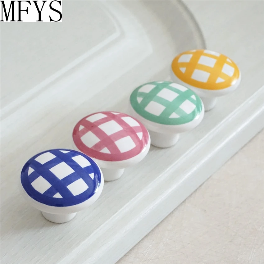 Ceramic Knobs Dresser Knob Drawer Pulls Handles Blue Red Green