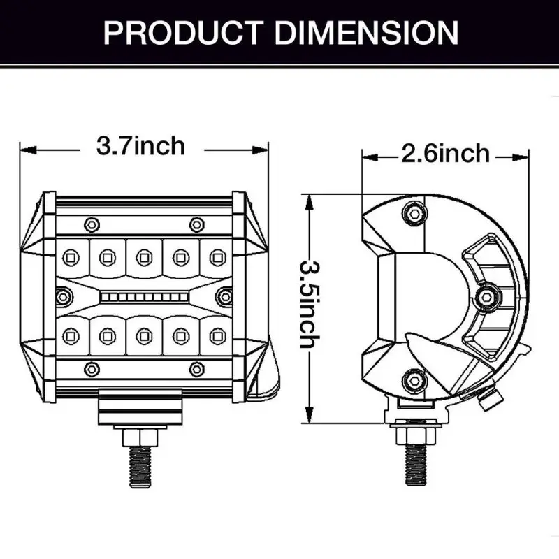 Светодиодные кубики для грузовика Джип Лодка pick Up UTV 2pcs 4 ''120 W светодиодный рабочий свет внедорожные фары для вождения точечные прожекторы Противотуманные фары Водонепроницаемые