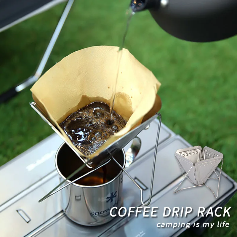 

Coffee Drip Stand Portable Stainless Steel Folding Funnel Filter Cup Furnace Camping Cookware Picnic Tableware Cutlery Ourdoor