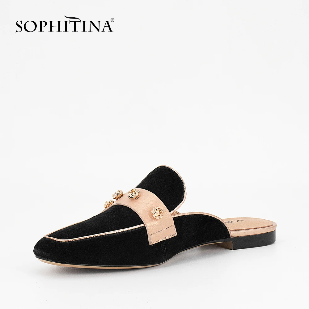 Black Mano Cuadrado Sophitina Zapatos Dama P61 Pie A La Tacones Pisos Dedo 2019 Madura Alta Ocio Elegante Bajo Oficina Calidad Hecha De Señora Del Mulas Otoño UwUxq4BYr