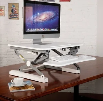 

Loctek M1M EasyUp Height Adjustable Sit Stand Desk Riser Foldable Laptop Desk Notebook/Monitor Holder Stand With Keyboard Tray