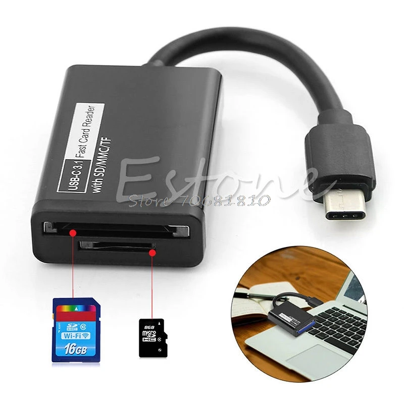 USB 3.1 Тип c Micro SD MMC SDXC TF Card Reader Адаптер для телефона