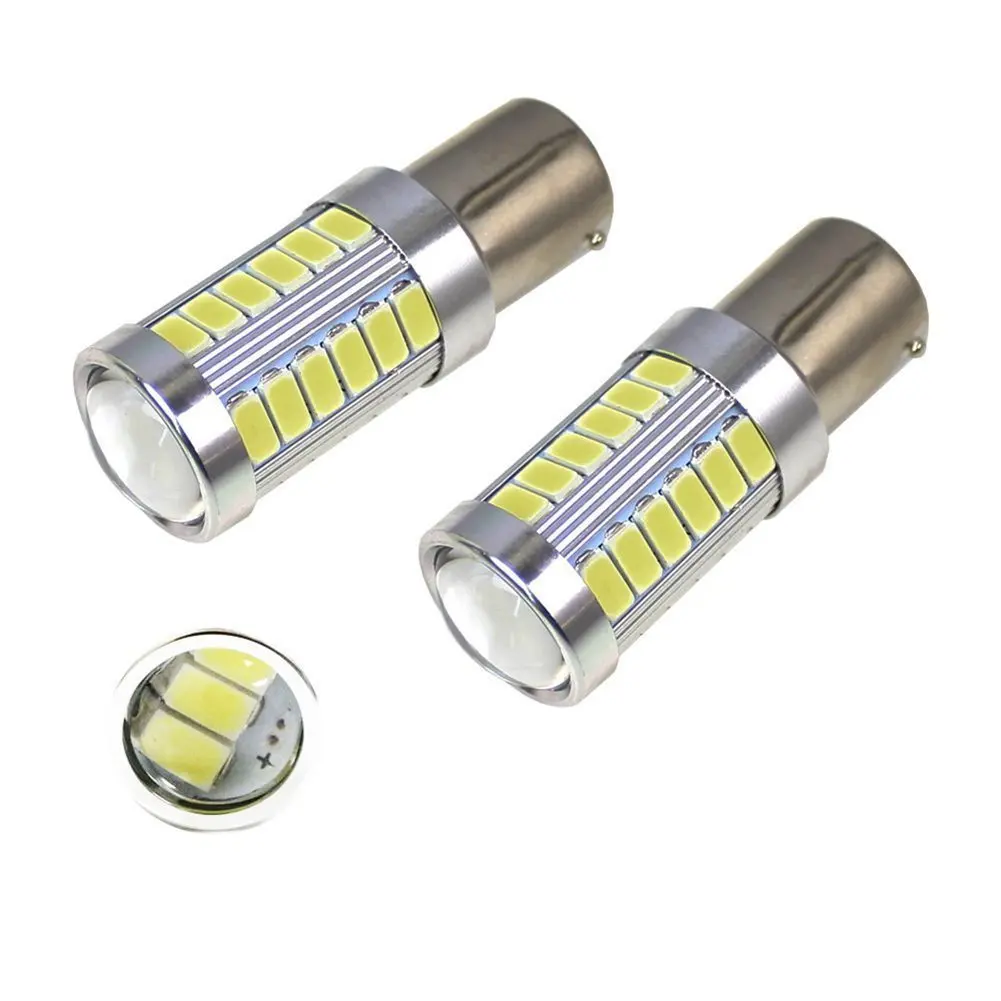 2 шт. универсальный упор для 1157 BAY15D 1156 Ba15s 33SMD P21W 900 люмен супер яркий светодиодный