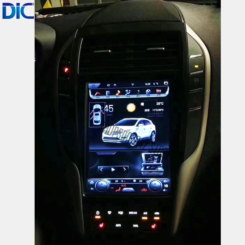 Perfect DLC Android system vertical screen video gps car multimedia player navigation For Lincoln MKC 4