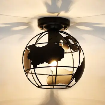 

American Fashion Ceiling Lights retro led ceiling lamps iron crystal lamp simple aisle porch balcony room ceiling lamps ZA