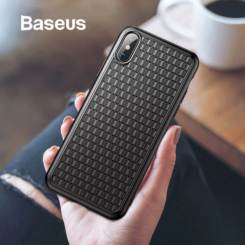 

Baseus Super Thin Weaving Case for iPhone X XR Xs Max Phone Acessories Breathes Heat Dissipation Back Cover for 2018 6.5 Coque