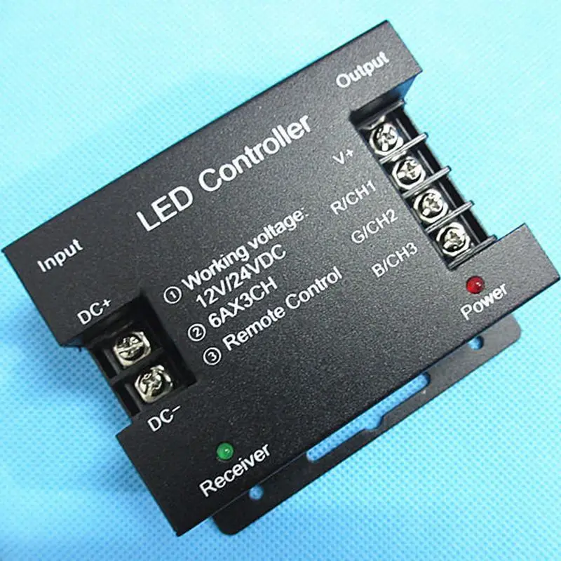 Baratos 12 24V 18A remoto RF inalámbrico Pad táctil Panel RGB LED controlador controles para 5050 de 3528 RGB de luz controlador RGB